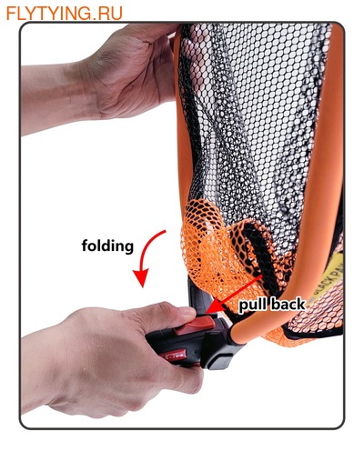 8FANS & Black Paw 81541  Floating Foldable Fishing Net Orange (,  2)
