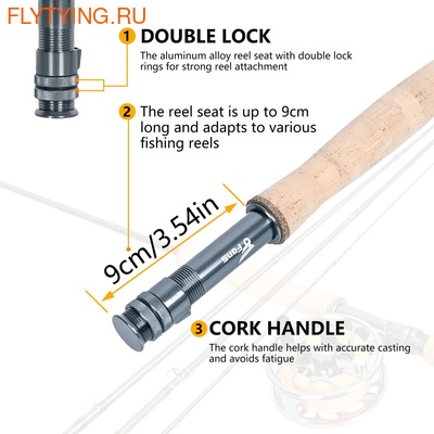 8Fans 10942    Fly Fishing Set Combo (,  2)