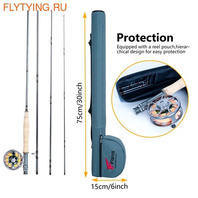 8Fans 10942    Fly Fishing Set Combo (,  5)