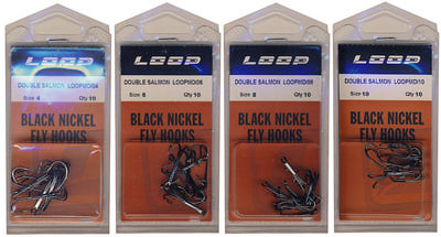 Loop 60185 Крючки двойные лососевые Double Salmon Hook Black Nickel